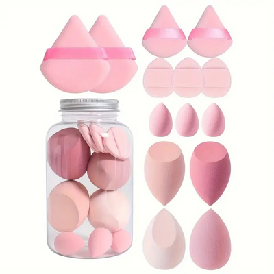 Makeup æg sæt flydende flaske pudder puff sæt dråbeformet græskar skrå pudder puff makeup æg makeup æg.