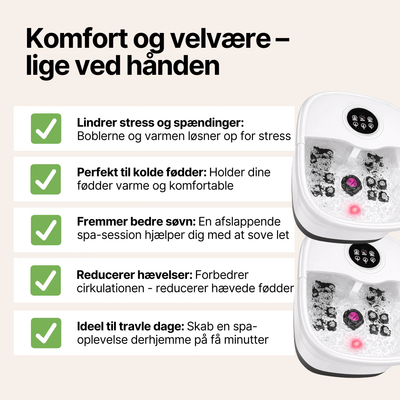 Bubble Spa - Elektrisk Fodmassageapparat med Boblebad