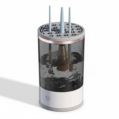 Elektrisk penselrenser – Automatisk rengøring og tørring af makeuppensler