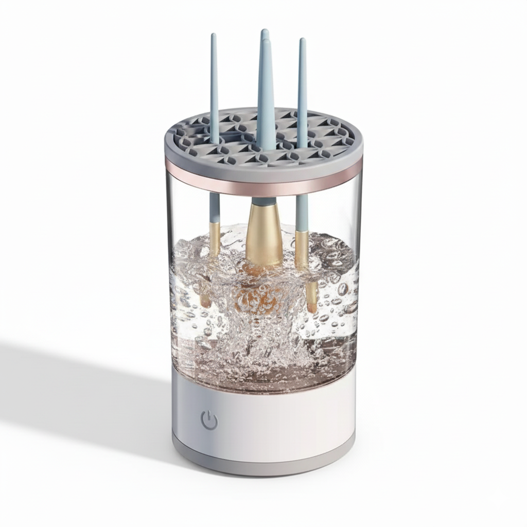 Elektrisk penselrenser – Automatisk rengøring og tørring af makeuppensler