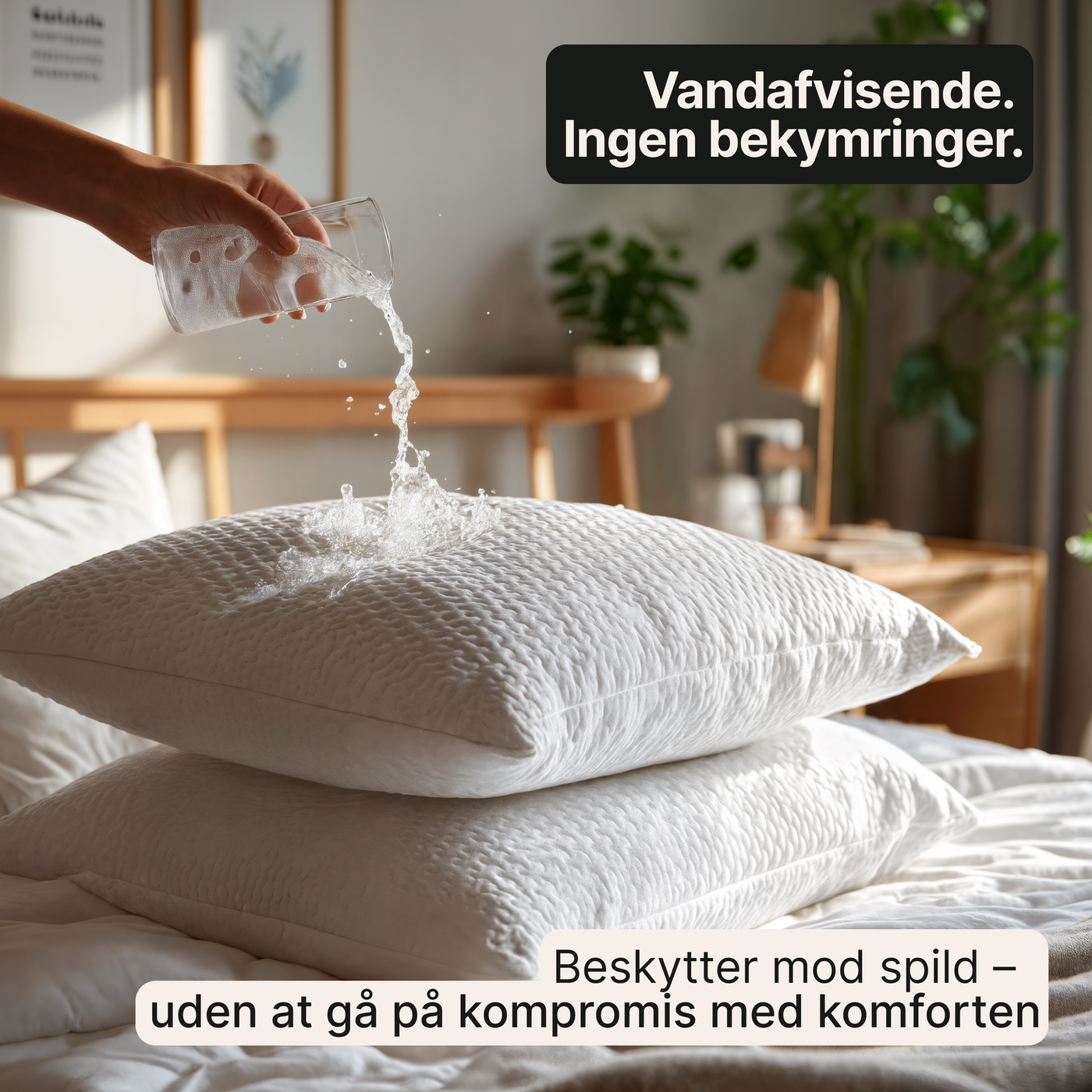 Svedabsorberende bomulds pudebetræk